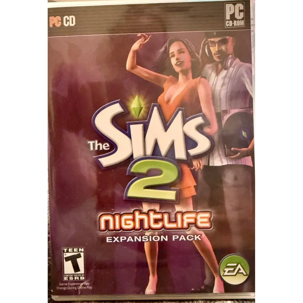 The Sims 2 Nightlife Expansion Pack PC CD-ROM 2-Disc Set Excellent 2005